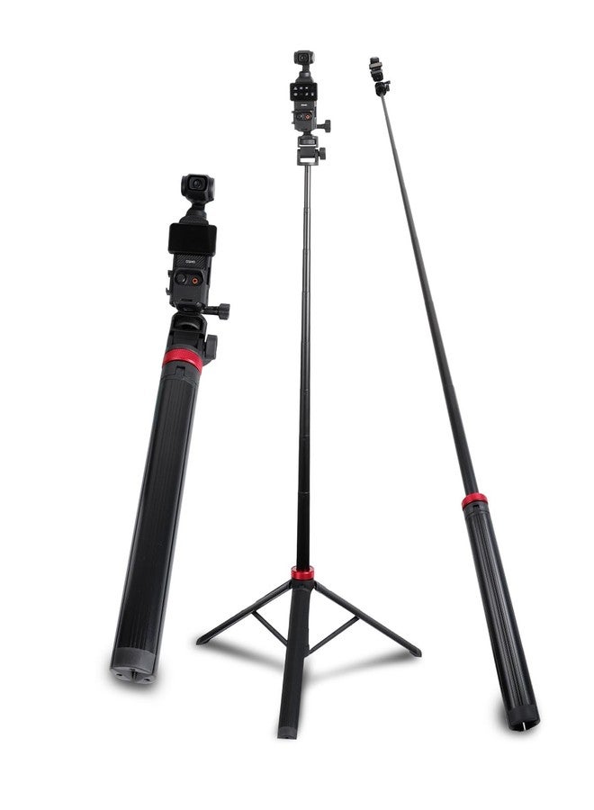 Leenconghui 80" Tripod & Selfie Stick for DJI Osmo Pocket 3，Expandable Selfie Stick Tripod Accessory for DJI Osmo Pocket3 - Image 1